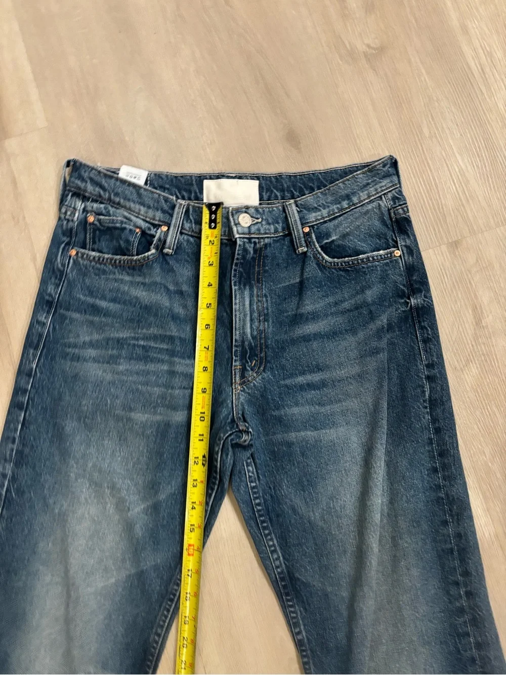 MOTHER Straight-Leg Jeans in Early Blue Wash